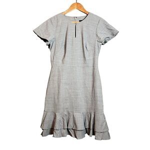 Banana Republic grey wool blend short sleeve dress
